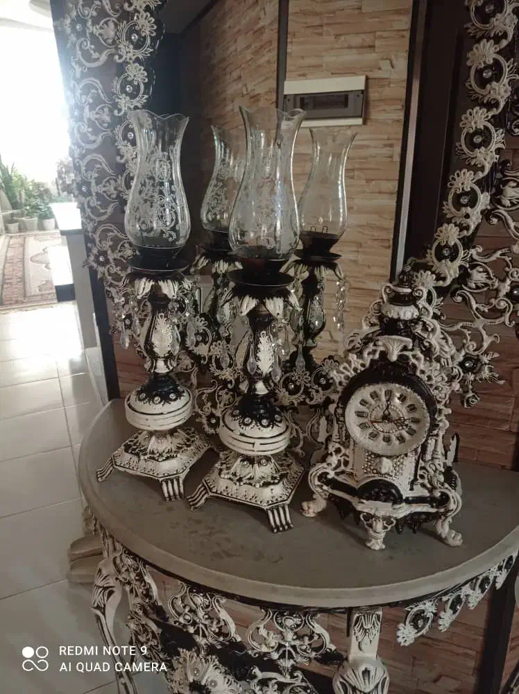 آیینه شمعدان وساعت نو|صنایع دستی و سایر لوازم تزئینی|شاهین‌شهر, گرگاب|دیوار