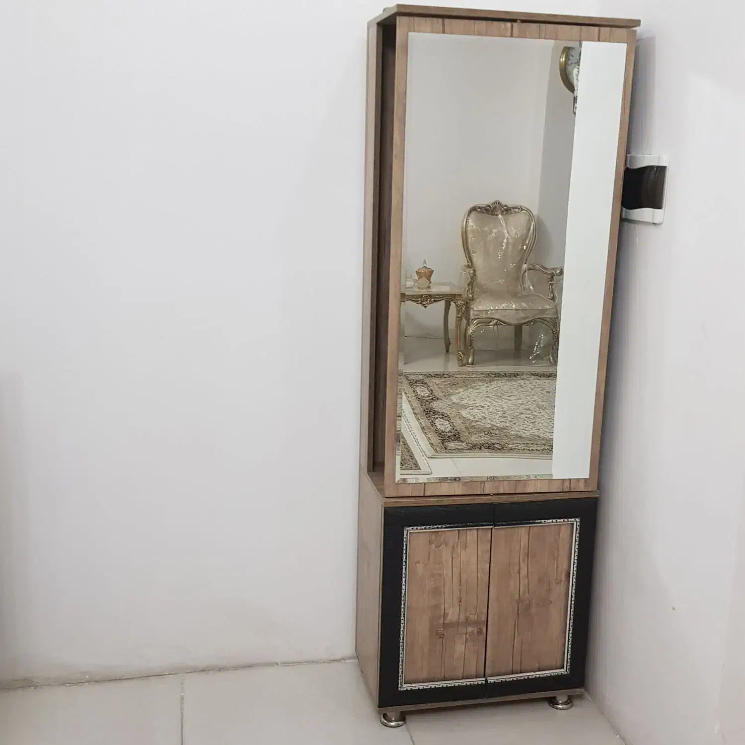 سلام سه کاره آینه قدی وچوب لباسی وجاکفشی|جاکفشی، کمد، دراور|باقرشهر, |دیوار