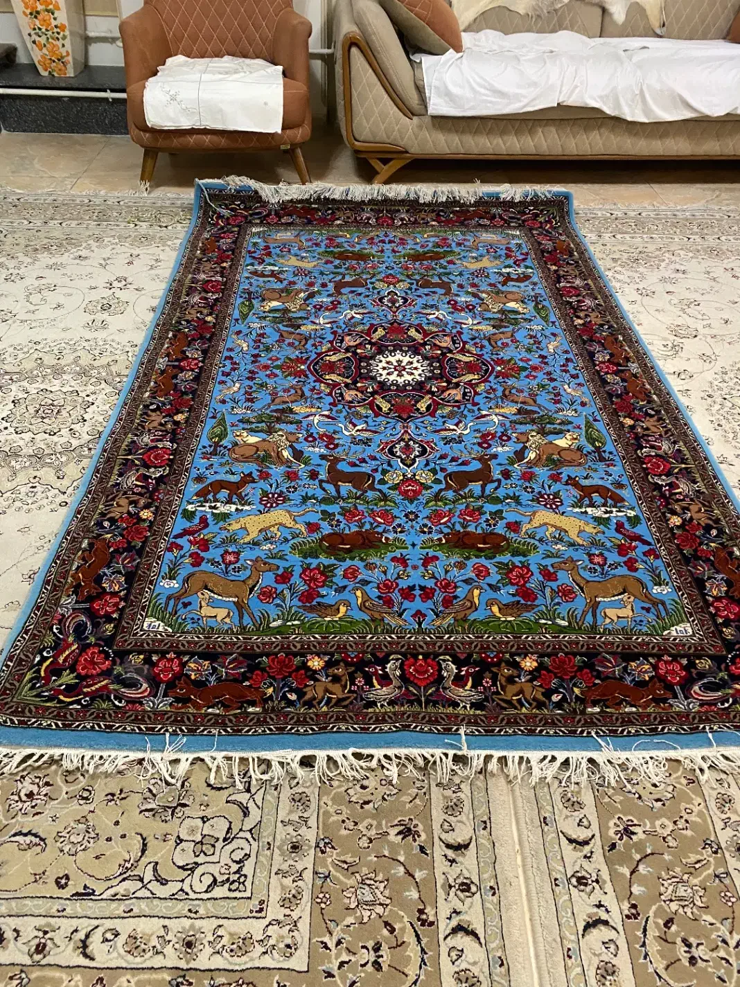 فرش شکارگاه بیجار|فرش|همدان, |دیوار