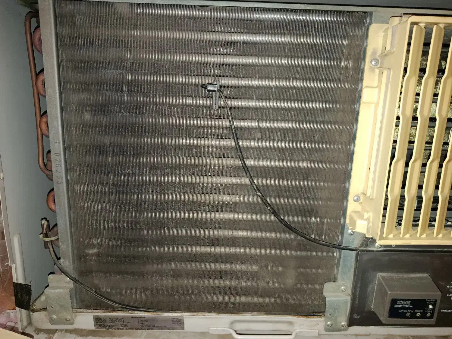 کولر پشت پنجره ای جنرال در حد|کولر گازی و فن‌کوئل|آشخانه, |دیوار