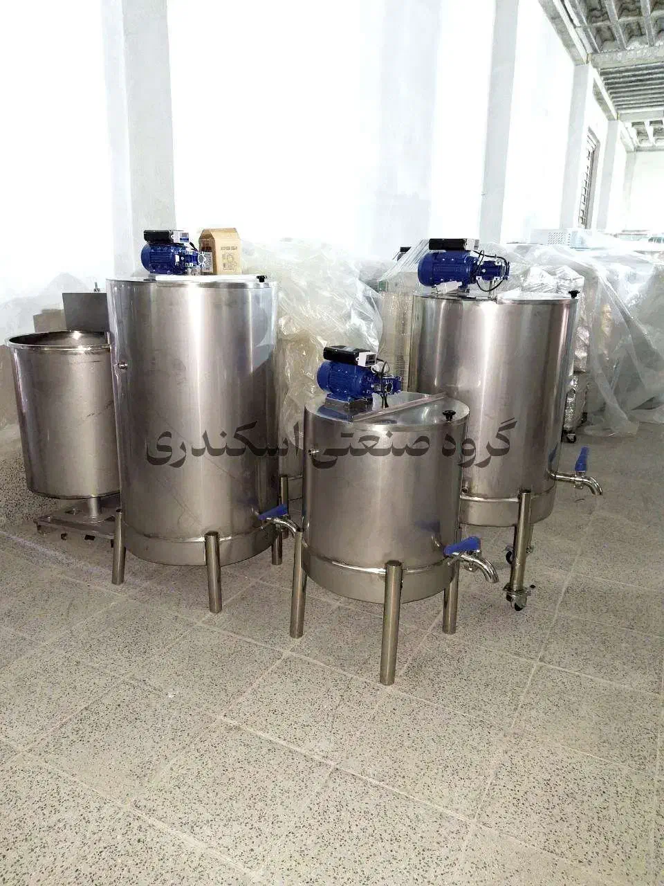 پاتیل پروسس تانک دیگ پخت شیر داغ کن 100 لیتر|ظروف پخت‌وپز|قزوین, |دیوار