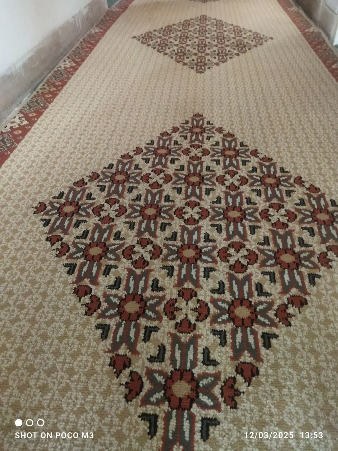 کناره فرش راهرویی|فرش|شیراز, پودنک|دیوار