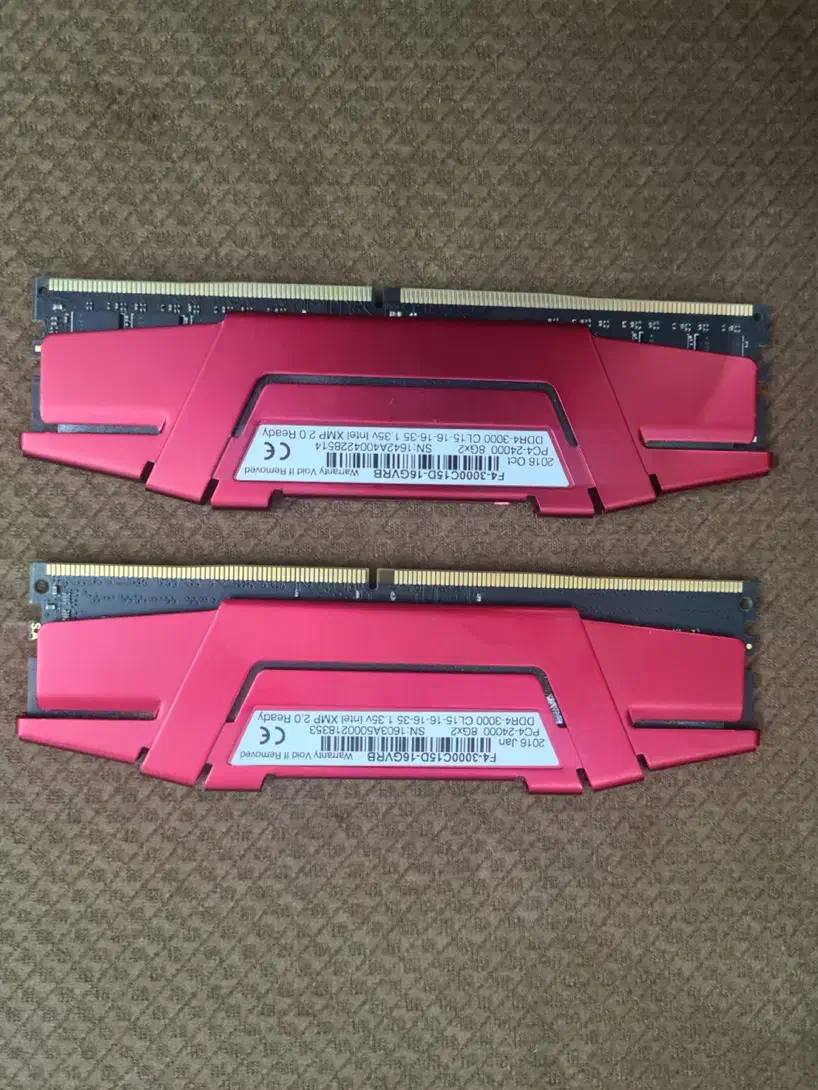 رم DDR4 RIPJAWS  دو عدد ۸گیگ|قطعات و لوازم جانبی رایانه|تهران, ائمه اطهار|دیوار