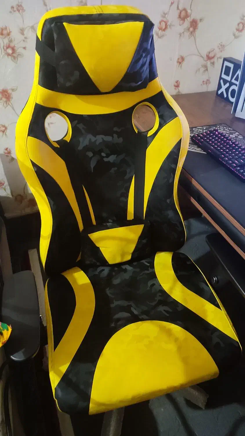 صندلی گیمینگ طرح چیریکی زردو مشکی بسیار کم کارکرد|صندلی و نیمکت|پیرانشهر, |دیوار