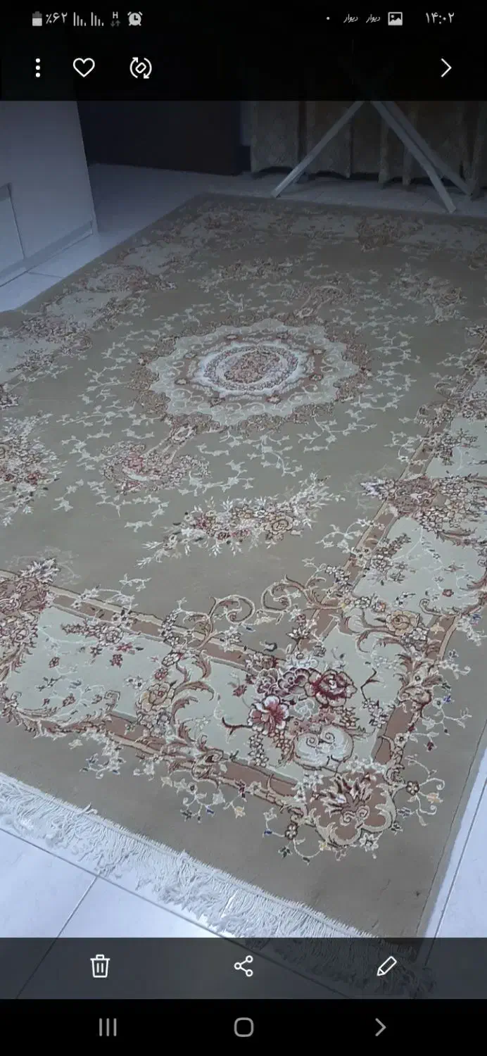 فرش ۶ متری کرم رنگ به فروش می رسد|فرش|کیش, |دیوار