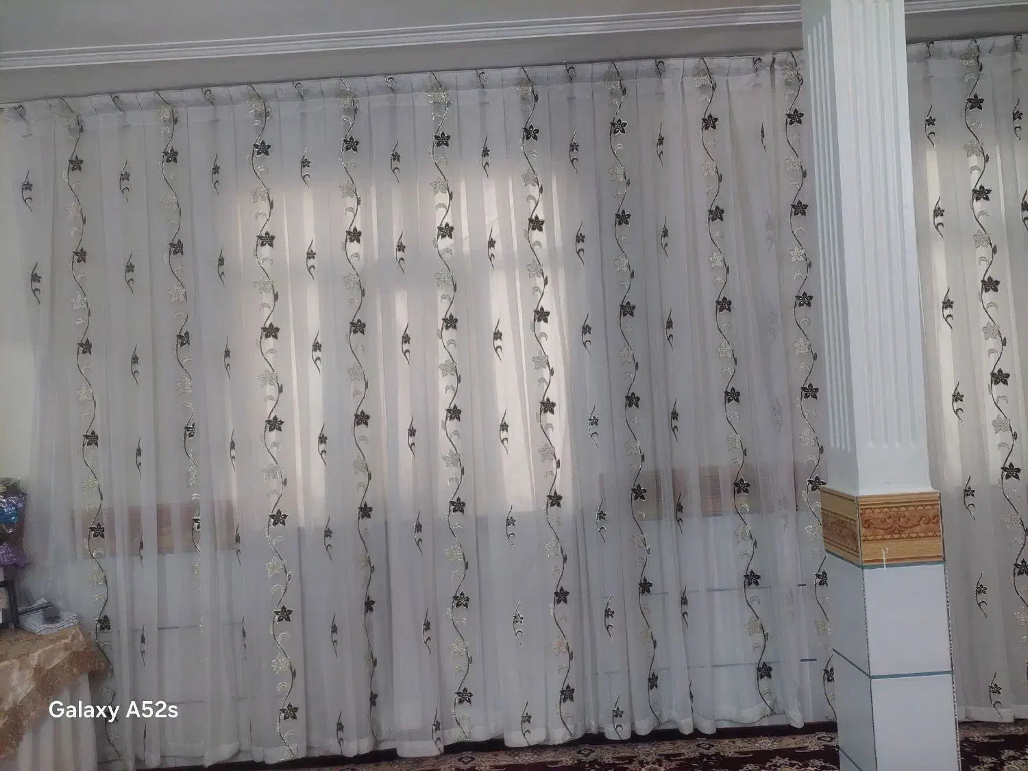 دو عدد پرده سالم همراه کناره|پرده، رانر، رومیزی|اقبالیه, |دیوار