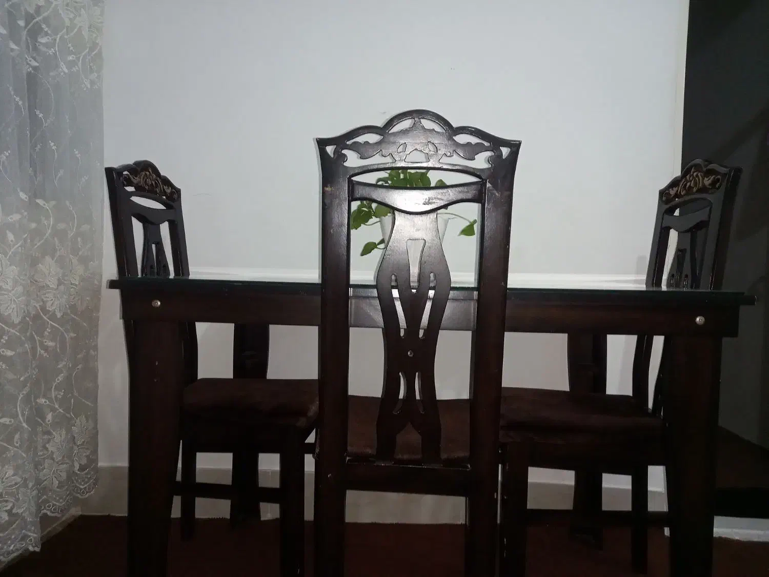 میز غذا خوری چوب|میز و صندلی غذاخوری|لوشان, |دیوار