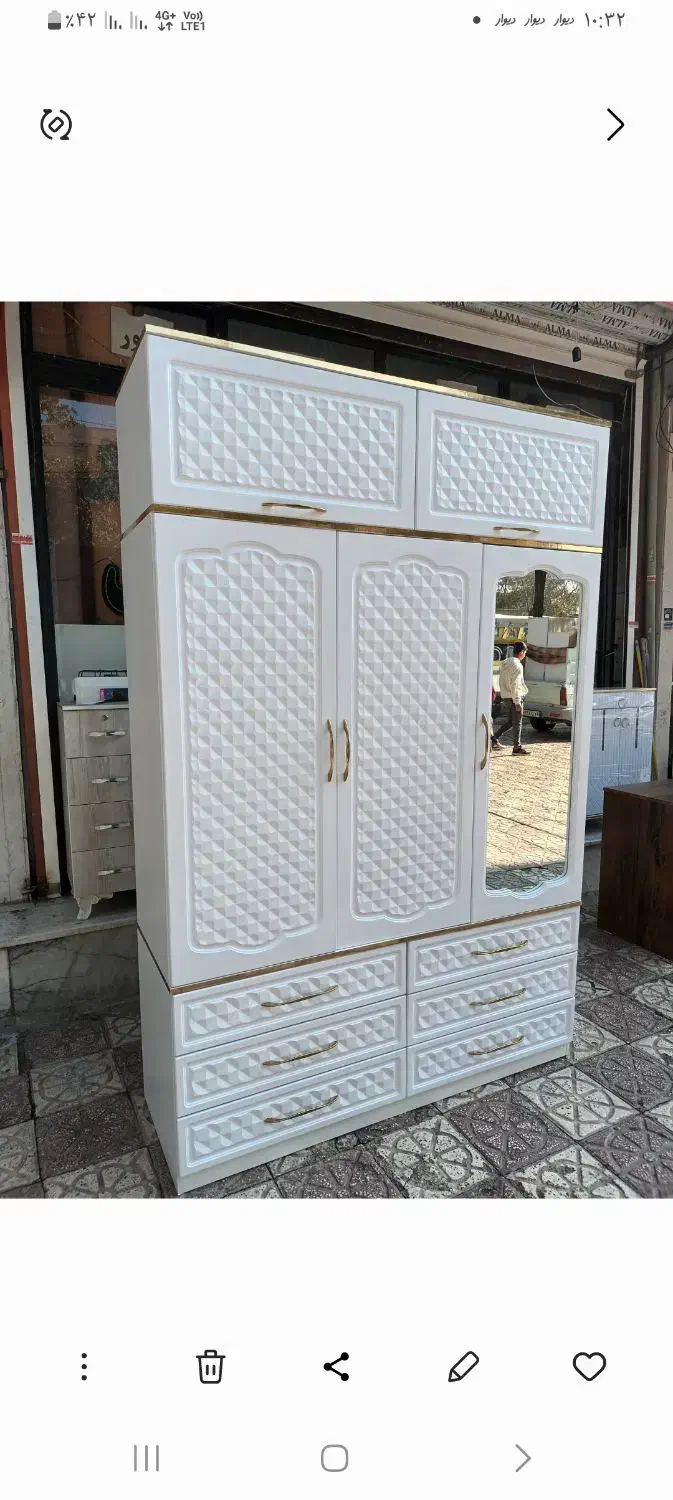 کمد ۴ کشو باکس دار ۳ تکه|جاکفشی، کمد، دراور|الوند, |دیوار