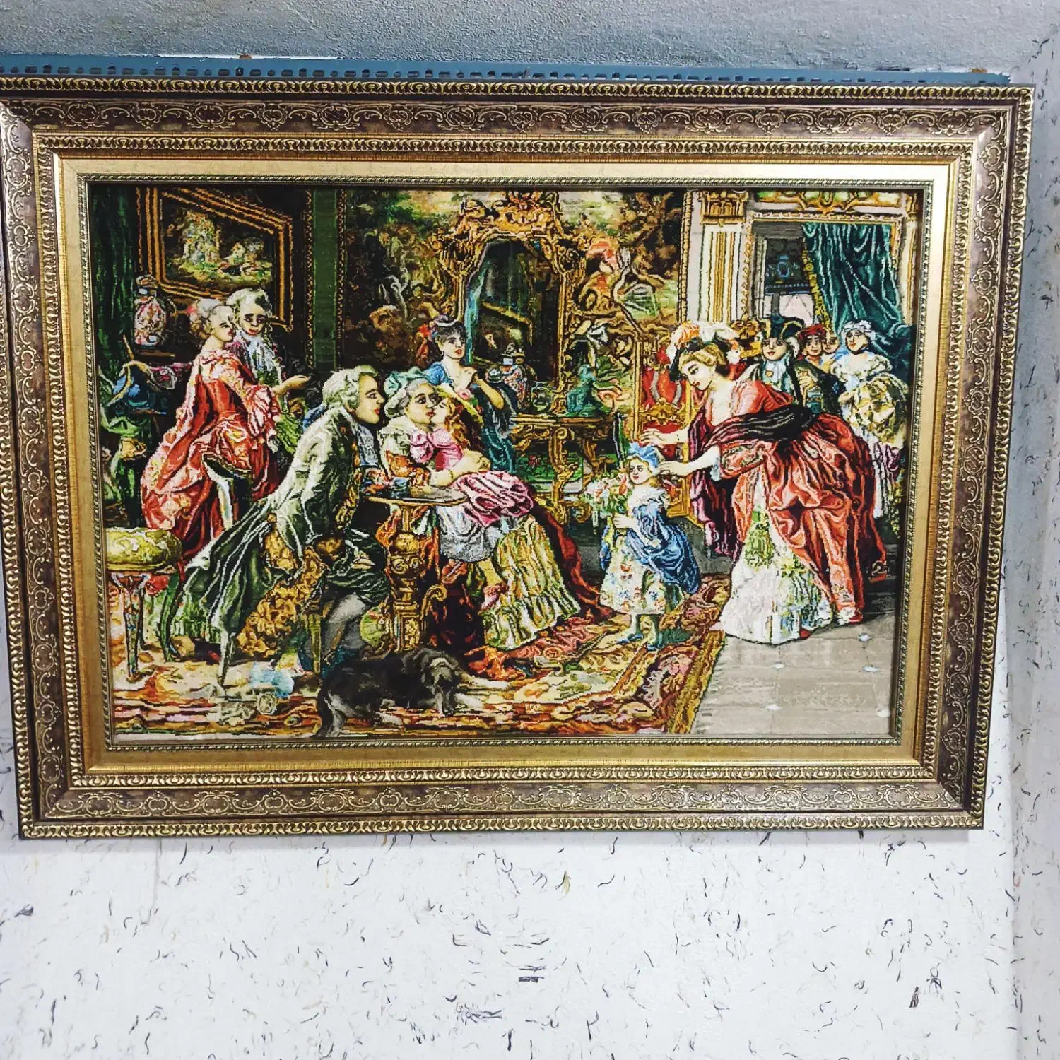 تابلو فرش چله ابریشم دست باف درجه یک بافت قوی|تابلو فرش|خرمآباد, |دیوار