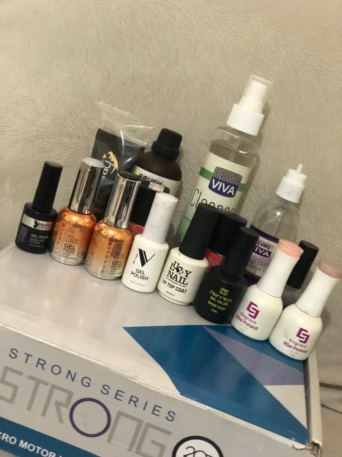 پک کامل وسایل ومواد کاشت ناخن نو،لاک ژل، پلی ژل..|آرایشی، بهداشتی، درمانی|پرند, فاز ۲|دیوار