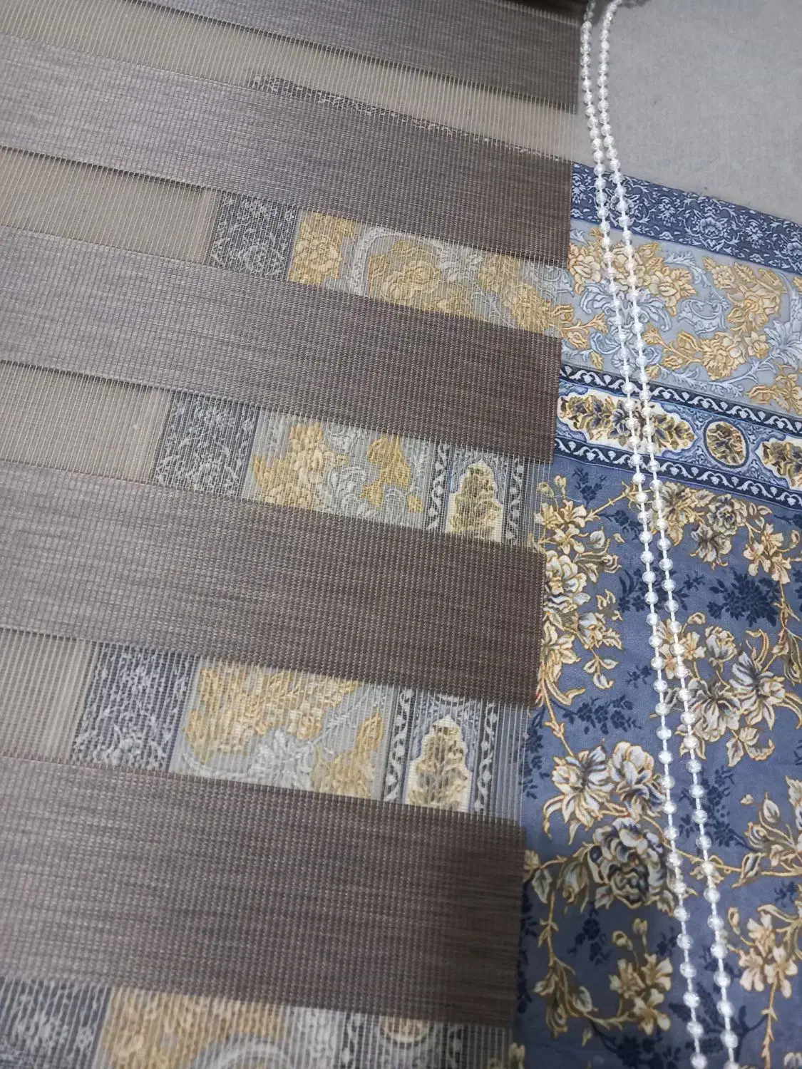 پرده زبرا افتابی مهتابی|پرده، رانر، رومیزی|نسیمشهر, |دیوار