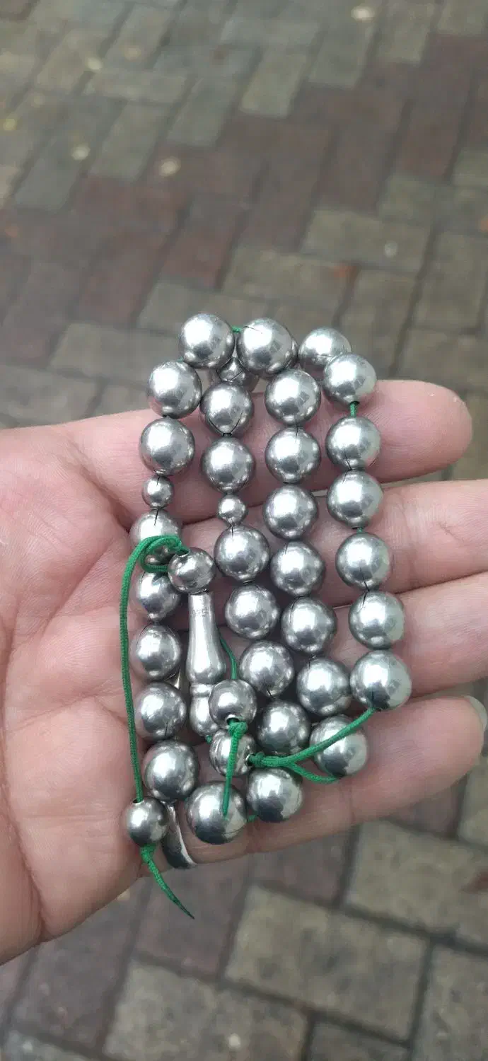 تسبیح نقره بی نظیر، زیبا و دانه درشت|جواهرات|تبریز, |دیوار