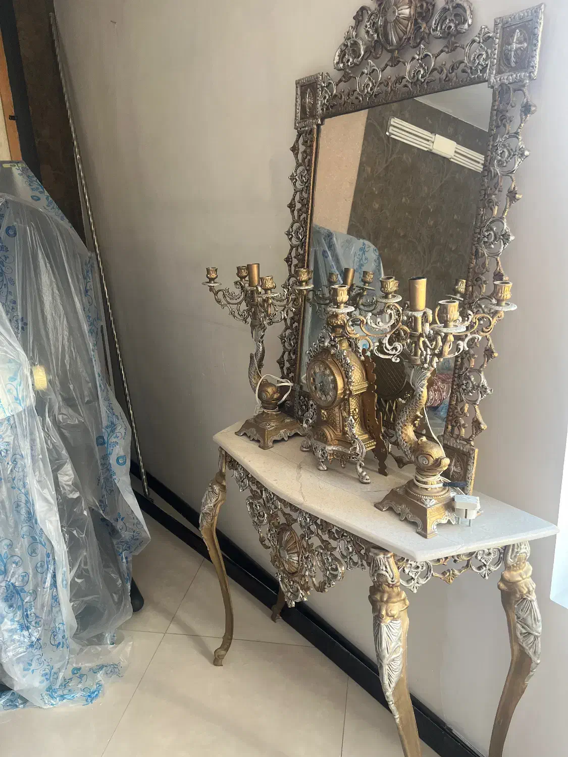 اینه شمعدان|بوفه، ویترین، کنسول|آبیک, |دیوار