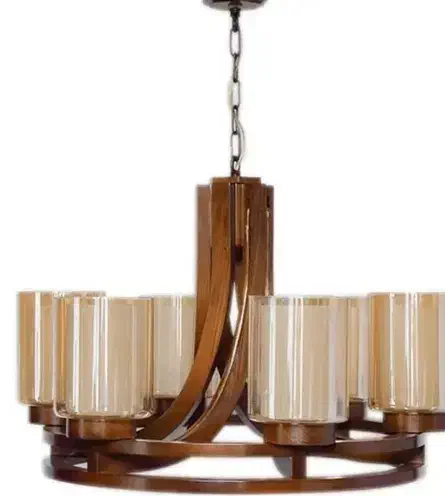 لوستر۶شاخه چوبی سالم|لوستر و چراغ آویز|رشت, رشتیان|دیوار