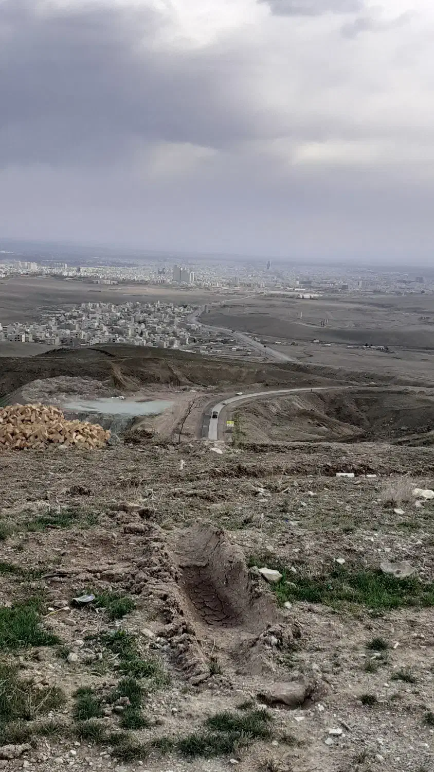 زمین بام شهر قزوین ۵۰۰متر بالای شهرک عظیمیه ویوشهر|فروش زمین و ملک کلنگی|قزوین, |دیوار