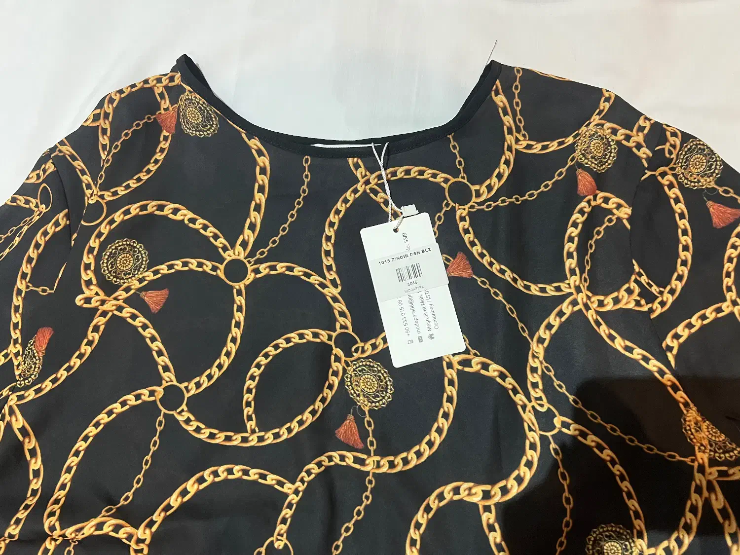 شومیز حریر طرح زنجیر ترند با اتیکت|لباس|اردبیل, |دیوار