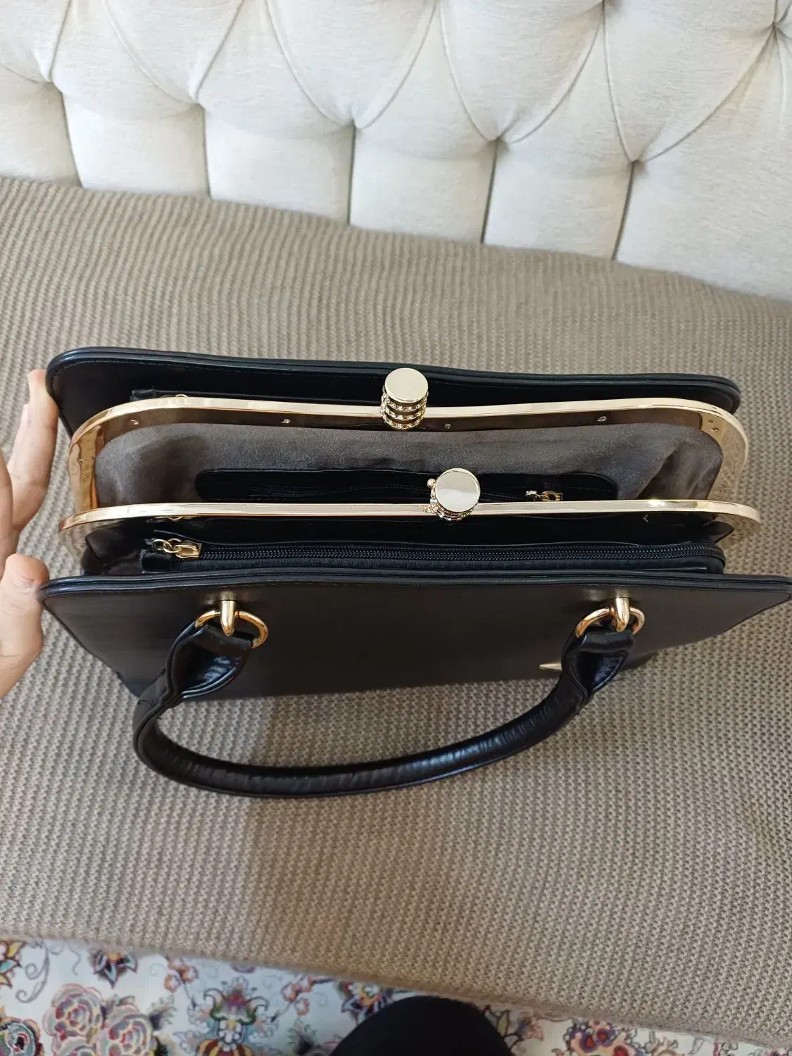 کیف چرم رنگ مشکی زنانه|کیف، کفش، کمربند|ری, دیلمان|دیوار