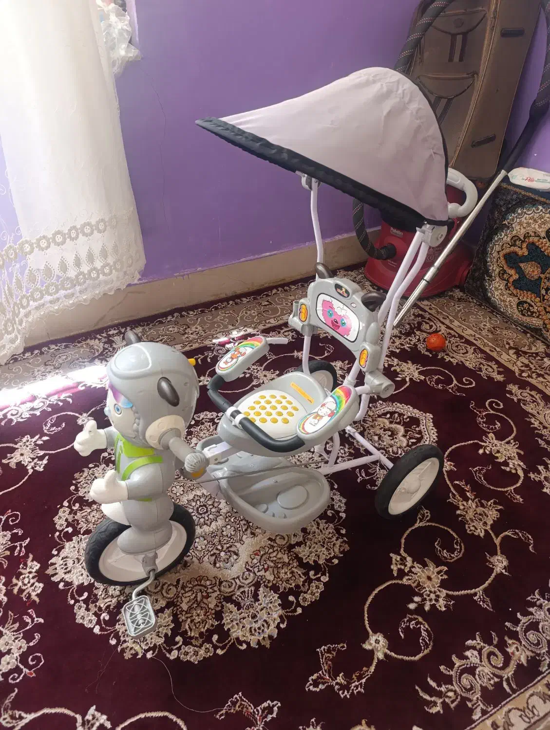 سه چرخه سایبان دار|اسباب‌بازی بچه|سراوان, |دیوار