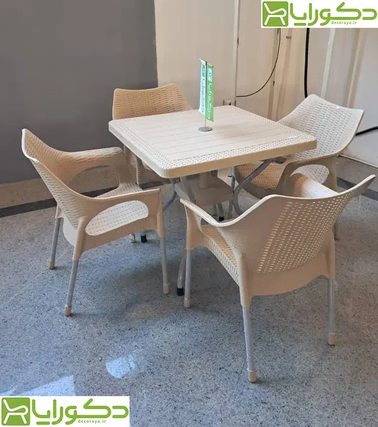 میز و صندلی پلیمری حصیر باف|کافیشاپ و رستوران|مشهد, ویلاشهر|دیوار