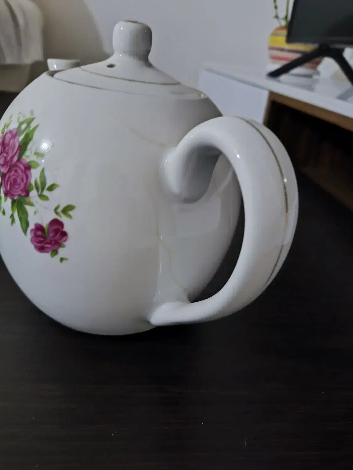 قوری عتیقه گلسرخی|کلکسیون اشیاء عتیقه|اسلامشهر, شهرک مفیدی|دیوار