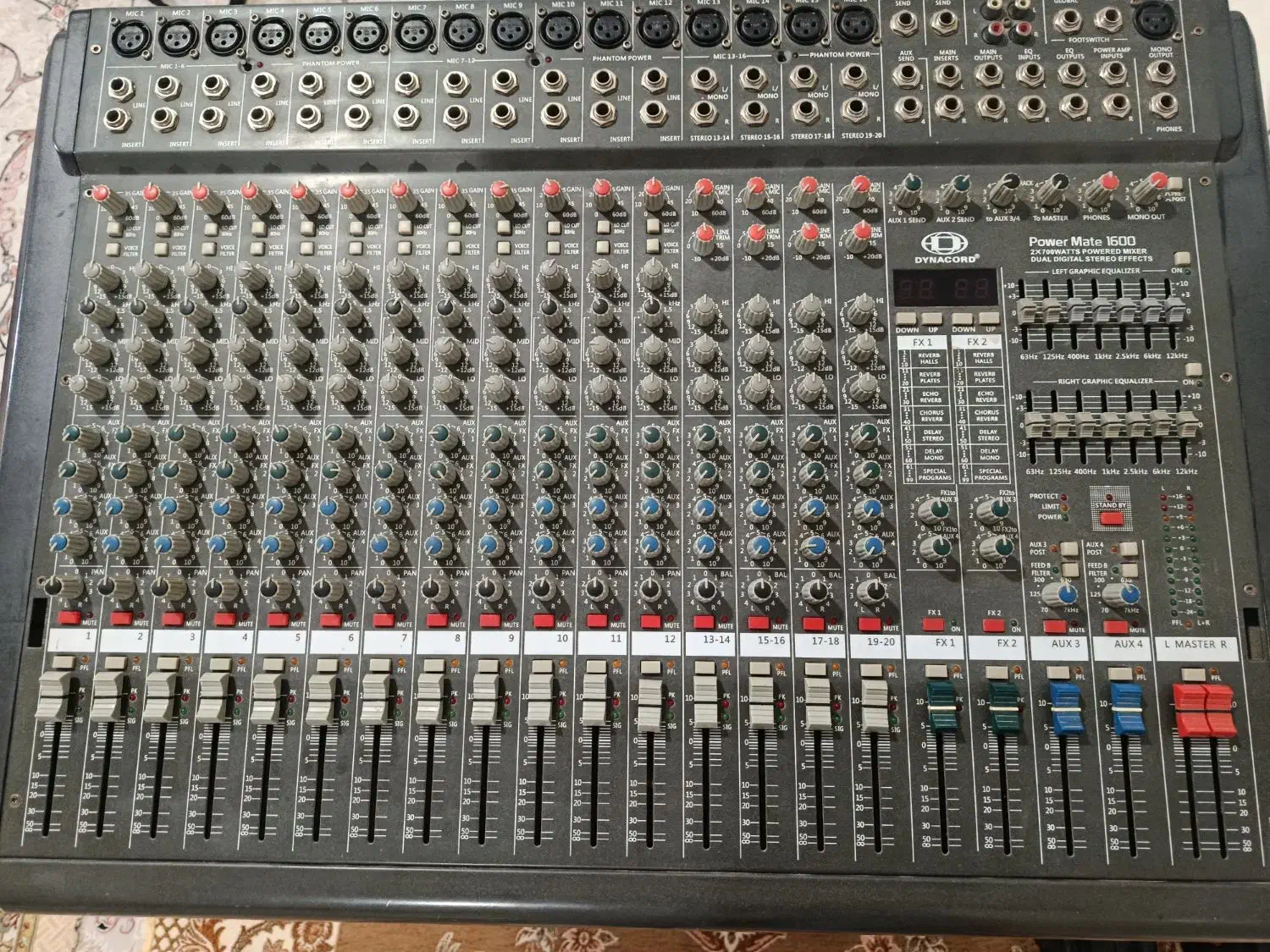 پاور میکسر۱۶۰۰ دایناکورد ۲ طلای ۱۸ عیار|آلات موسیقی|اشتهارد, |دیوار