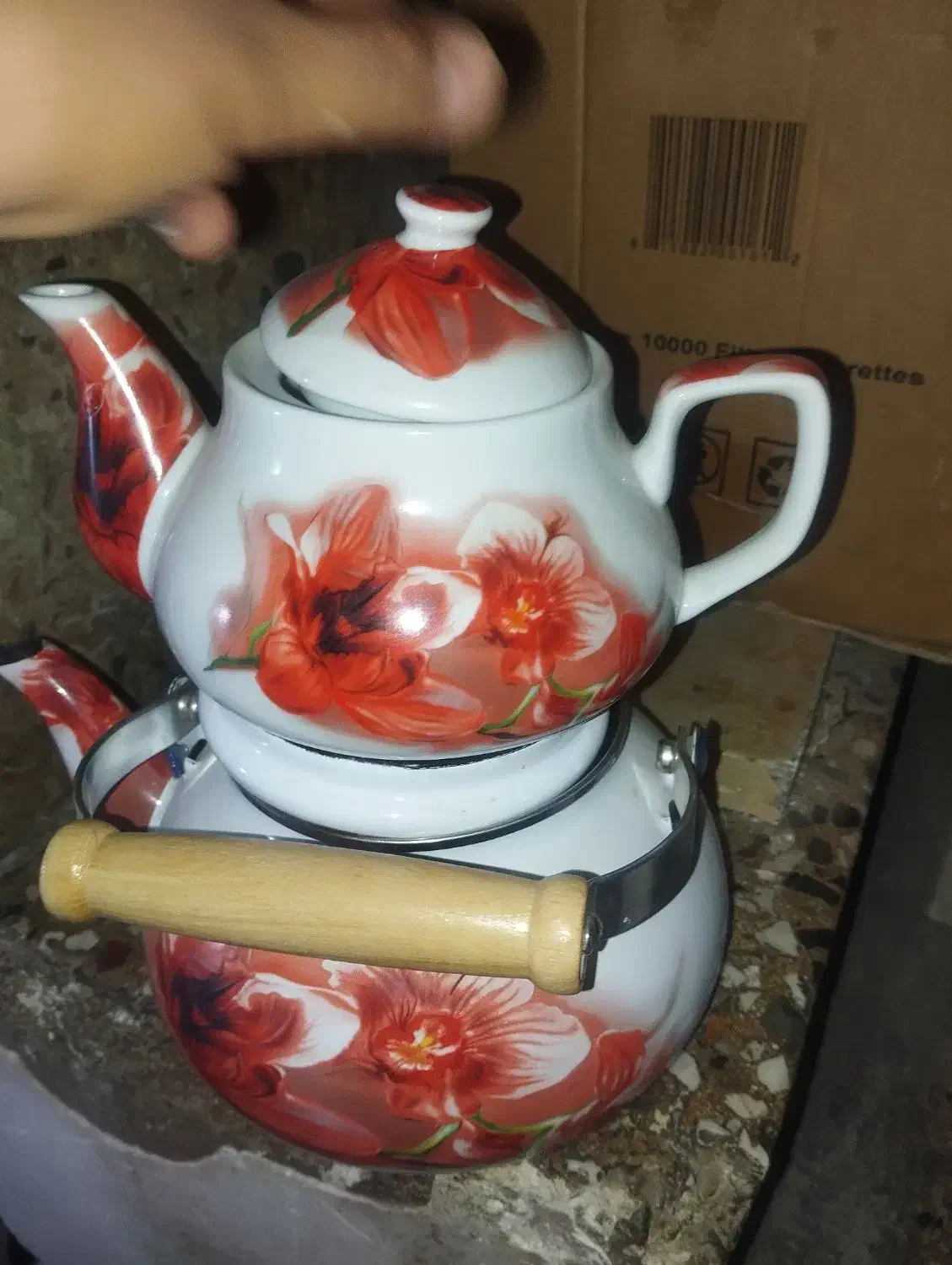 کتری قوری لعابی|قوری، کتری، قهوه‌ساز دستی|بروجرد, |دیوار