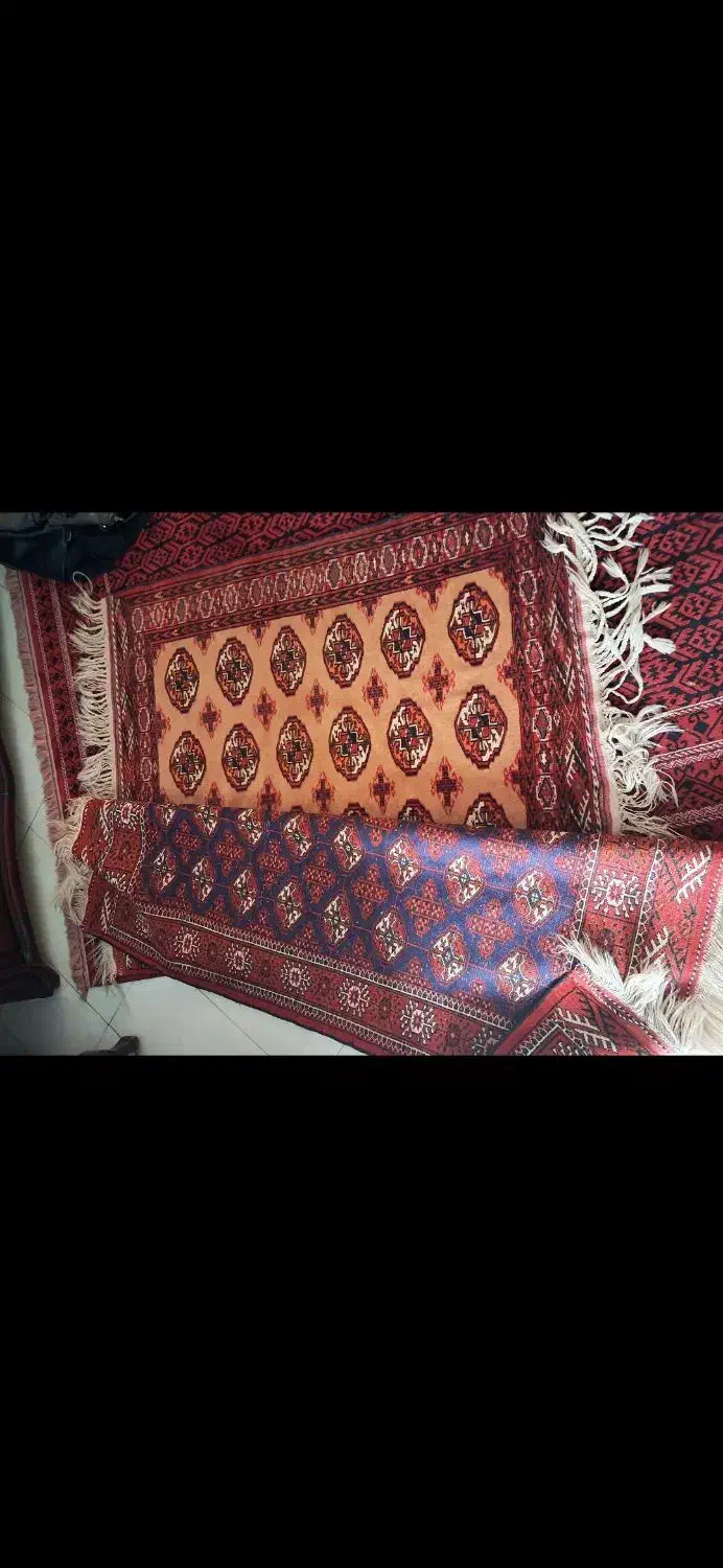 ۲تخته قالیچه دستبافت گوشتی نونونو|فرش|تهران, تجریش|دیوار