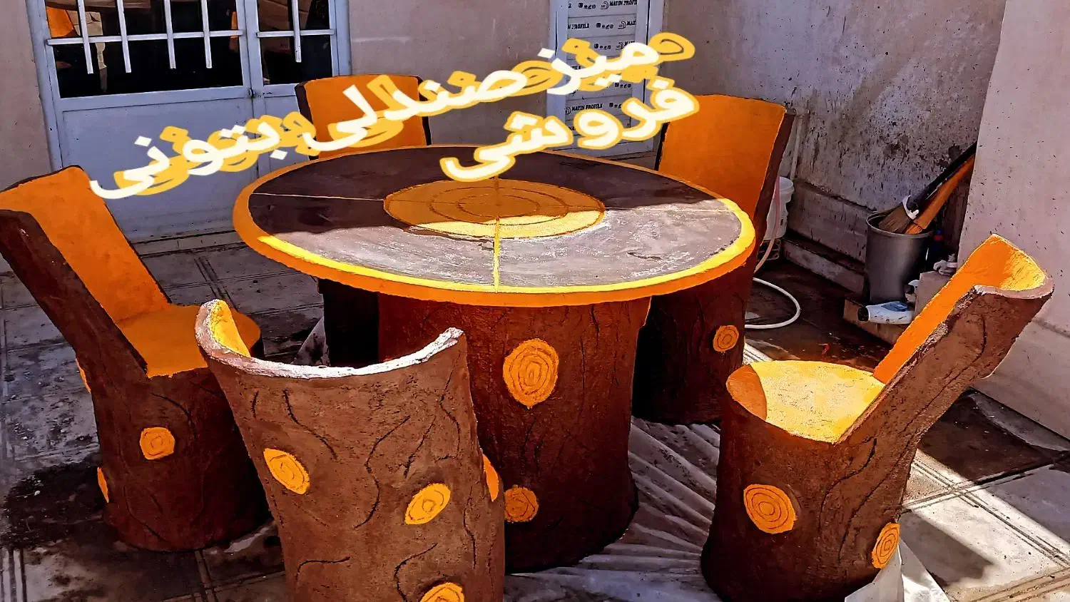 میز صندلی بتونی طرح چوب|میز و صندلی غذاخوری|مشهد, تبادکان|دیوار
