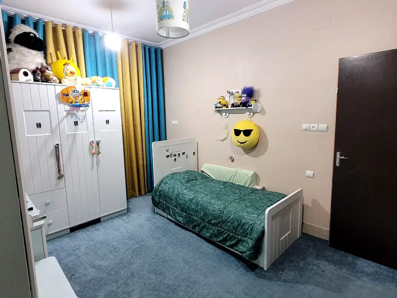 سرویس نوزاد نوجوان با ست روتختی و تشک نوجوان|تخت و سرویس خواب|دوگنبدان, |دیوار