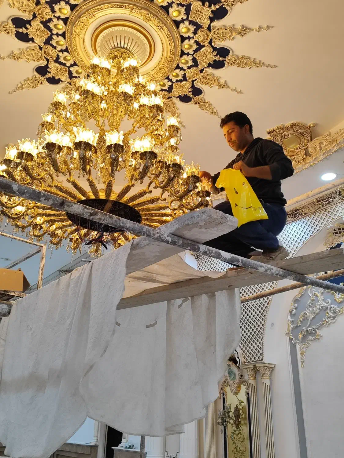 نصب انواع لوستر|لوستر و چراغ آویز|آبادان, |دیوار