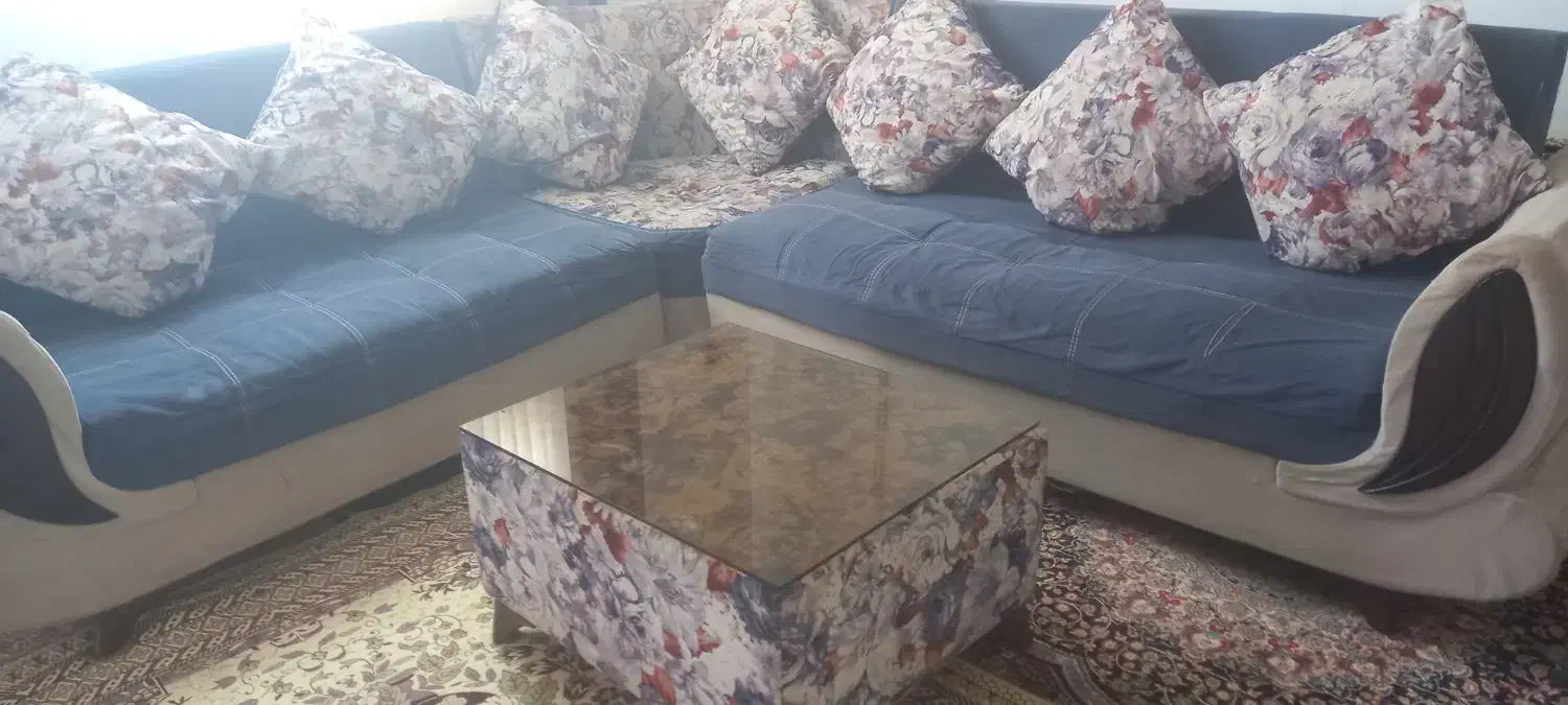 مبل طرح L|مبلمان خانگی و میز عسلی|کبودرآهنگ, |دیوار