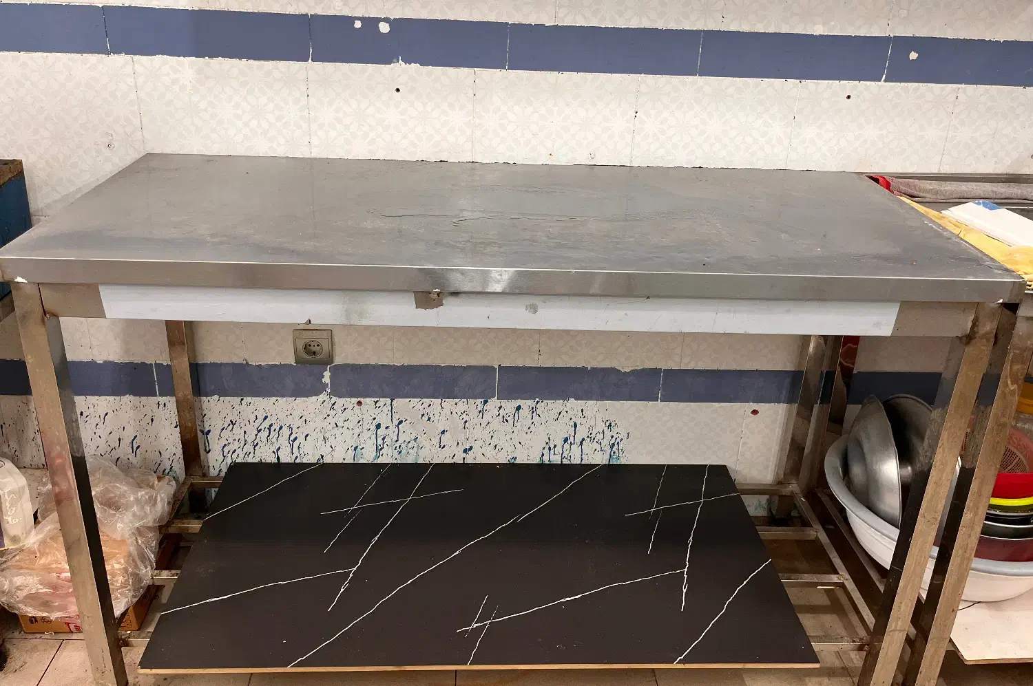 کانتر گرم غذا ۴ لگن،میز کار استیل،سینک دو لگن|کافی‌شاپ و رستوران|آمل, |دیوار