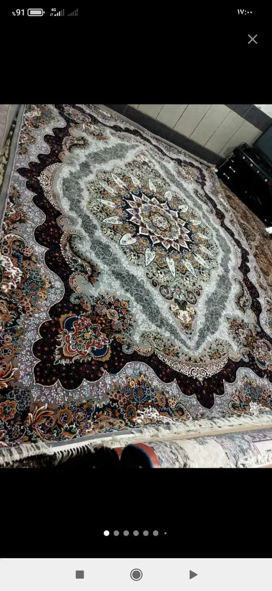 فرش  جدید رسید رنگ دودی طلا کوب|فرش|زاهدان, |دیوار