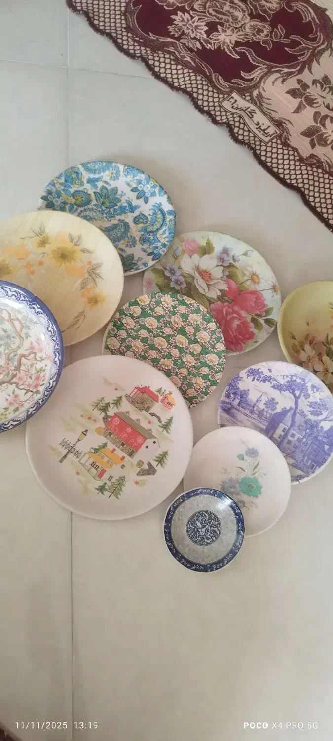 بشقاب دیواری ملامین قدیمی نوستالژی ،دیوارکوب عتیقه|ظروف سرو و پذیرایی|مشهد, ایثارگران|دیوار