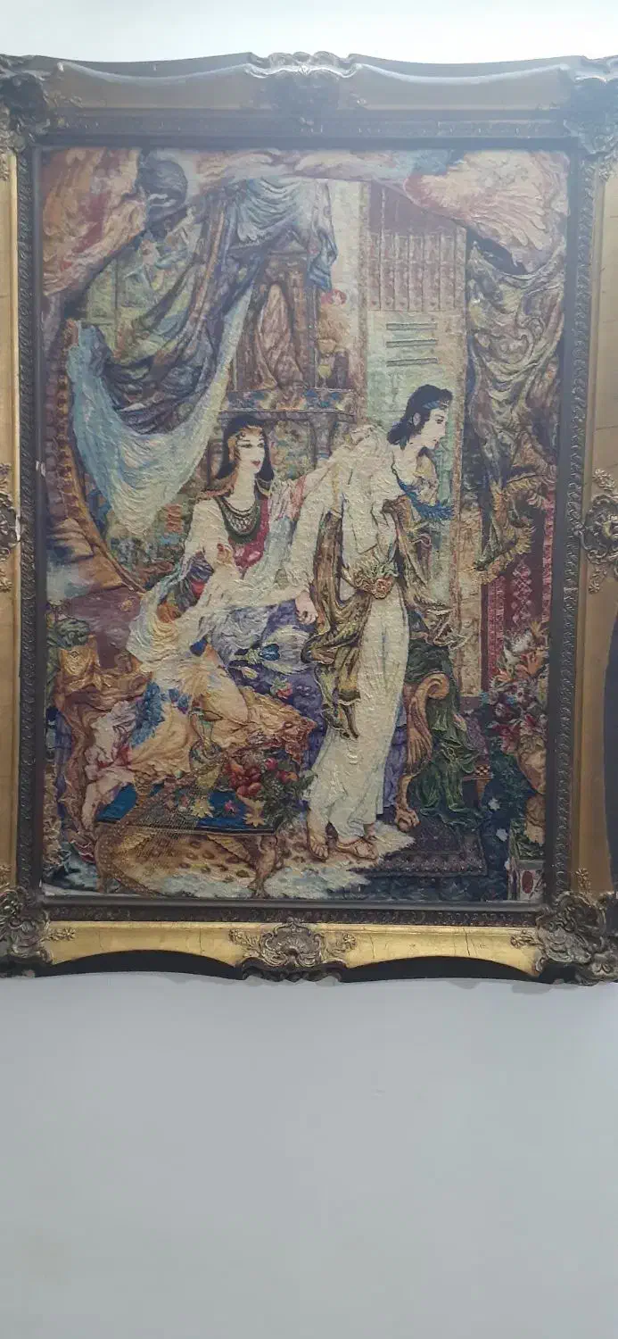 تابلو فرش ابریشم دست بافت|تابلو فرش|آمل, |دیوار