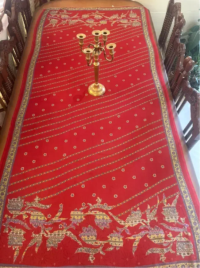 رانر شیک حریر مناسب شب یلدا|پرده، رانر، رومیزی|تبریز, |دیوار