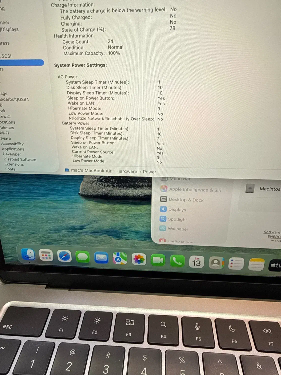 مک بوک macbook Air M3 256 16 ram|رایانه همراه|تهران, جردن|دیوار