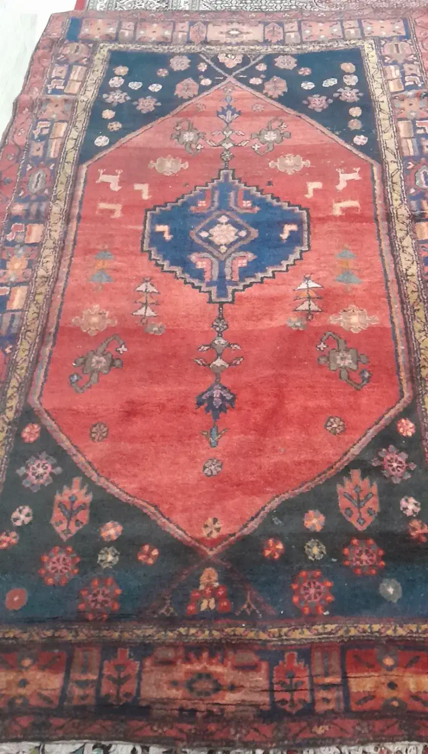 فرش قدیمی محلی دست بافت|فرش|خرمآباد, |دیوار