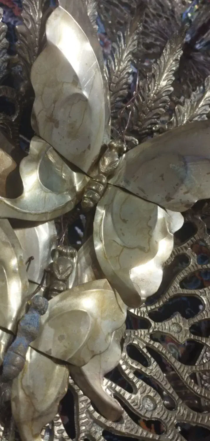 سه عدد پروانه برنز|ساعت دیواری و تزئینی|باسمنج, |دیوار