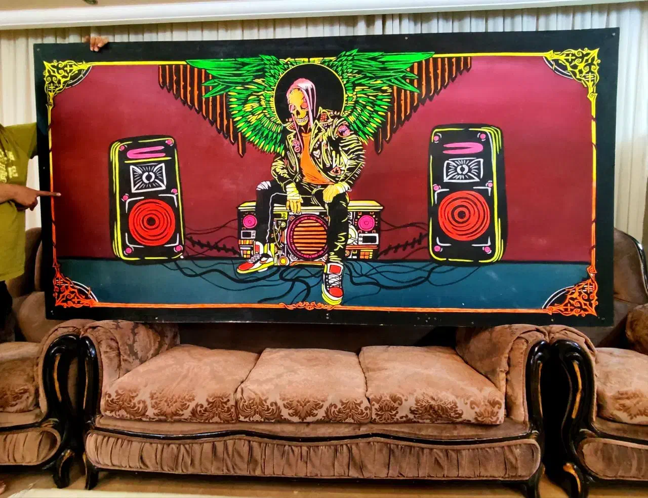 تابلو فلورسنت بلک لایت|تابلو، نقاشی، عکس|مشهد, چهارچشمه|دیوار