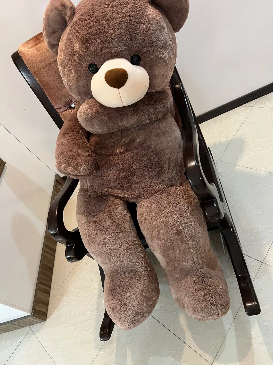 عروسک خرسی ۱و نیم متری قهوه ای|اسباببازی بچه|ساری, |دیوار
