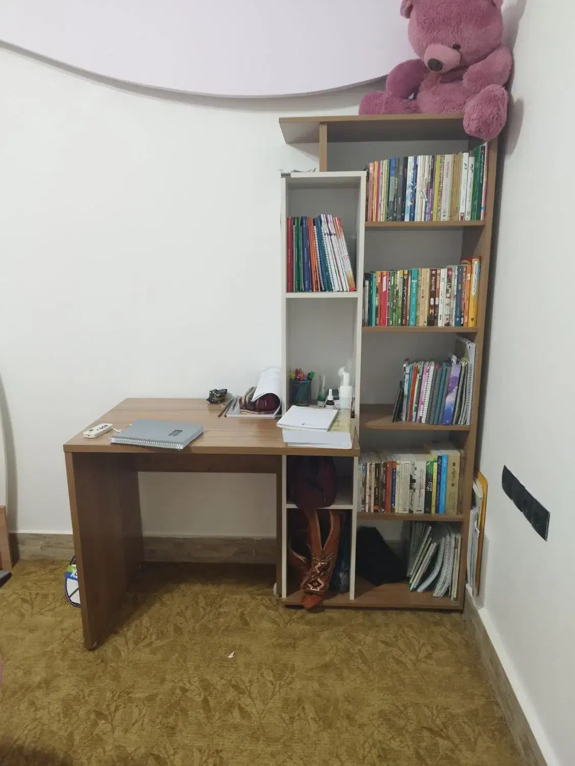 میز تحریر + کتابخانه|میز تحریر و کامپیوتر|لامرد, |دیوار