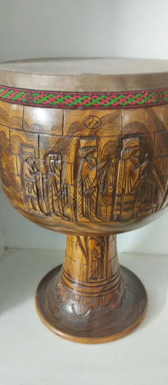 تنبک حلمی منبت کاری شده خوش صدا سالم منبت کاری شده|سازهای سنتی|اصفهان, بهارستان|دیوار