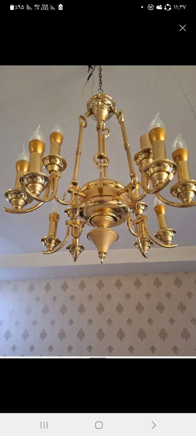 فروشنده خریدار لوستر آینه شمعدان برنزی سالم شکسته|لوستر و چراغ آویز|کرج, گلشهر|دیوار