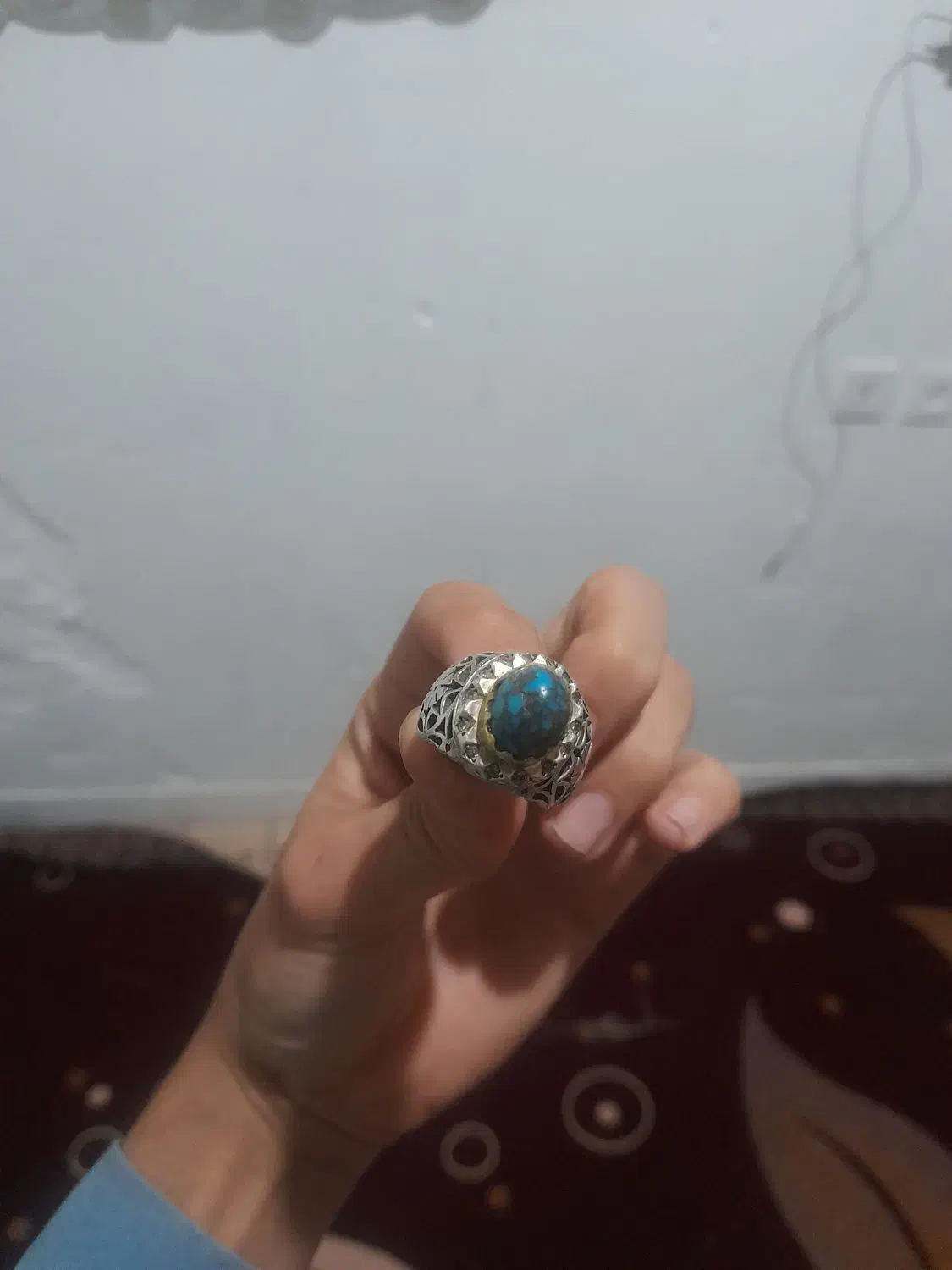 انگشتر فیروزه نیشابور کله قندی|جواهرات|یزد, |دیوار