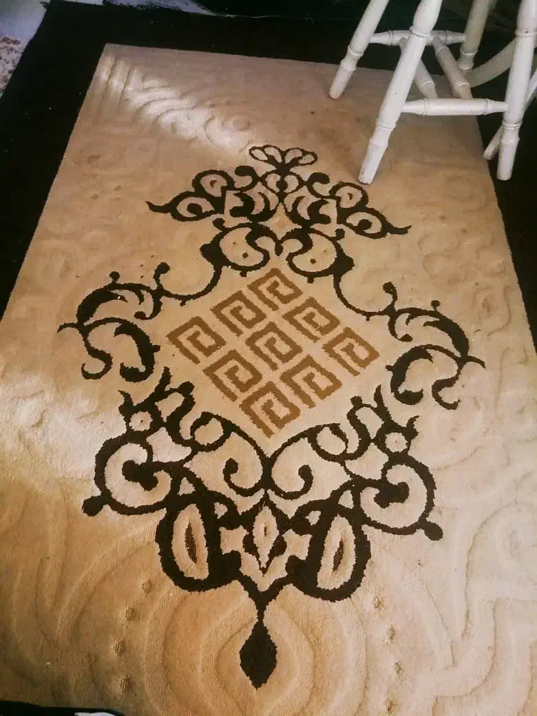 گلیم فرش ۶ متری کرم قهوه ای زری دار|فرش|اسلام‌شهر, صادقیه|دیوار