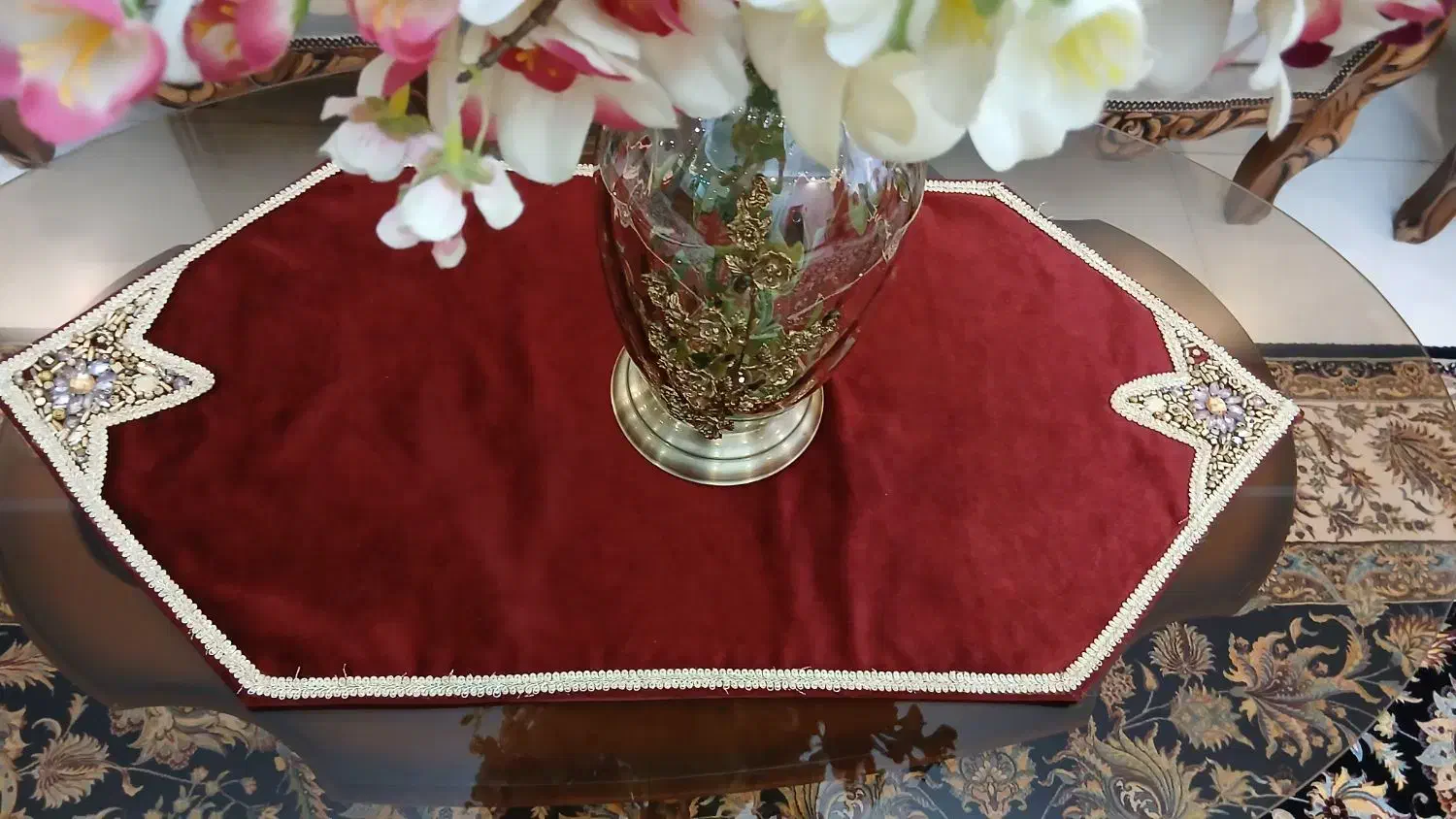 رومیزی ورانر مخمل|پرده، رانر، رومیزی|تهران, شهرک طالقانی|دیوار