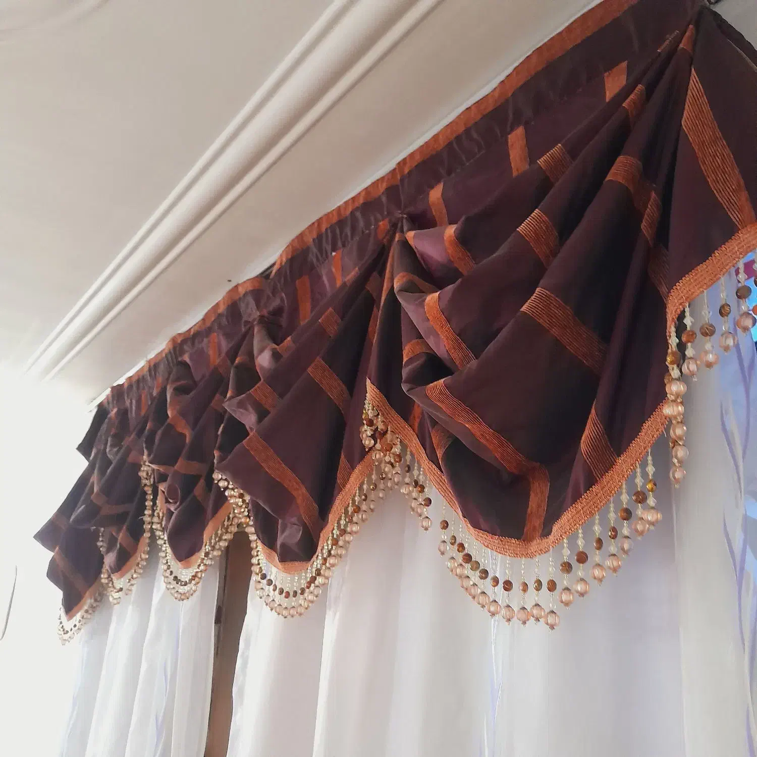 پرده سلطنتی والون دار|پرده، رانر، رومیزی|اهواز, اهواز|دیوار