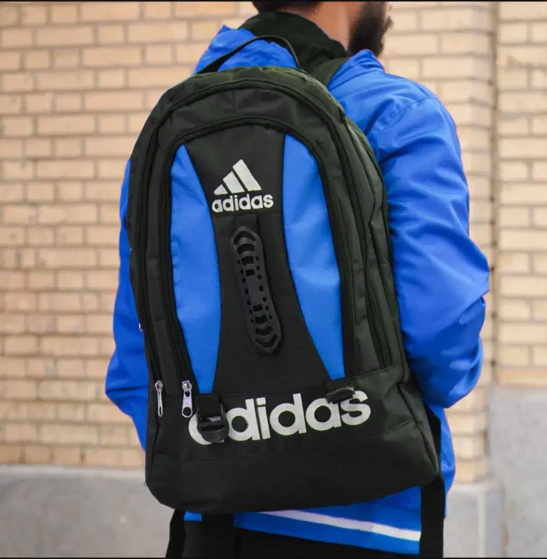 کوله پشتی مشکی آبی Adidas +برزنتی+ پرداخت درب منزل|کیف، کفش، کمربند|تهران, میدان ولیعصر|دیوار