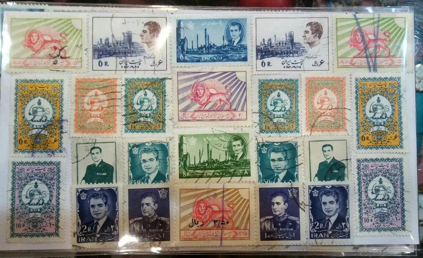 تمبر قدیمی ایرانی|کلکسیون سکه، تمبر، اسکناس|قزوین, |دیوار